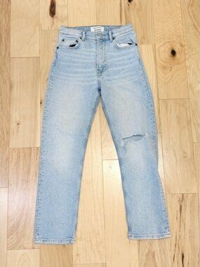 Reformation Women’s Liza High Rise Straight Cropped Denim Jeans